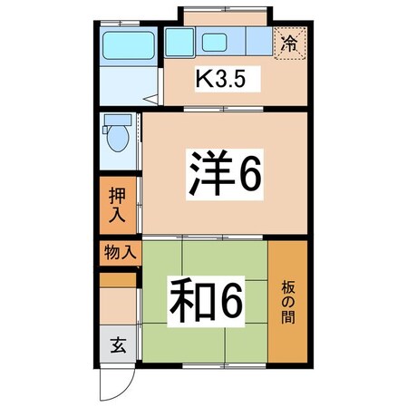 佐野ハイツの物件間取画像